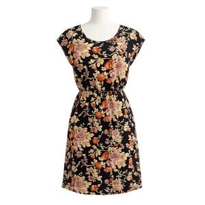 Speed Control Floral Boho Mini Dress Black - Size XL